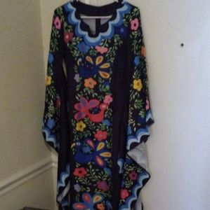 *SOLD* Black/Floral Print Boho Bell Sleeve Maxi